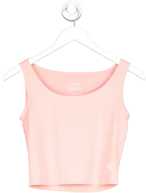 Jed North Pink Ribbed Cropped Tank Top UK S