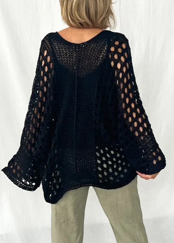 Kassidy Knitted Top in Black