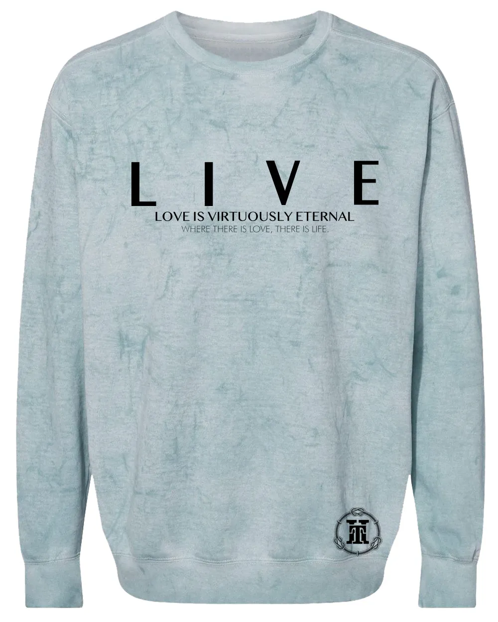 LIVE-(COLORBLAST CREWNECK SWEATER)