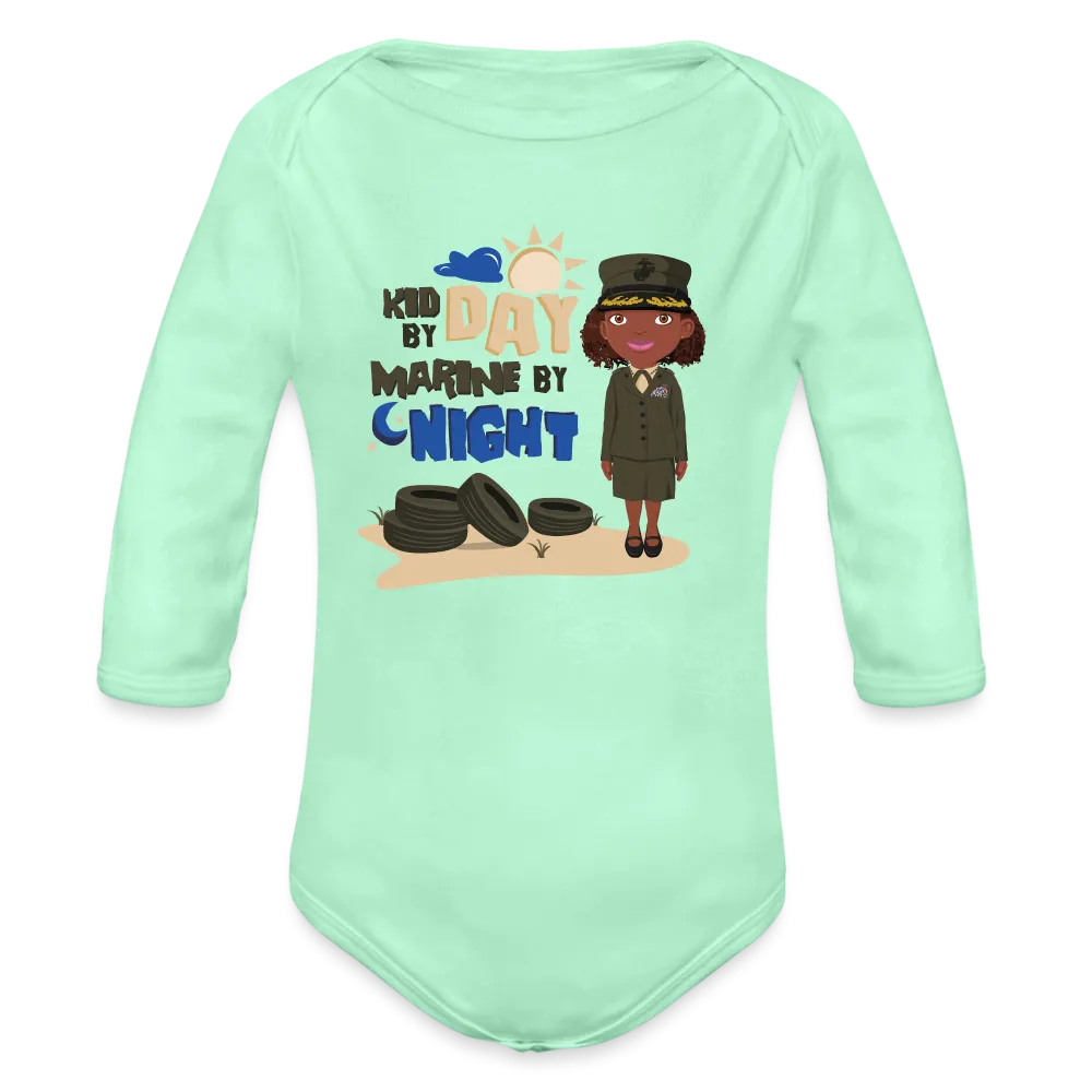 Marine Organic Long Sleeve Baby Bodysuit