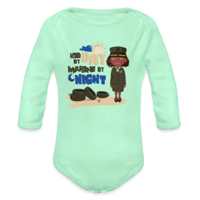 Marine Organic Long Sleeve Baby Bodysuit