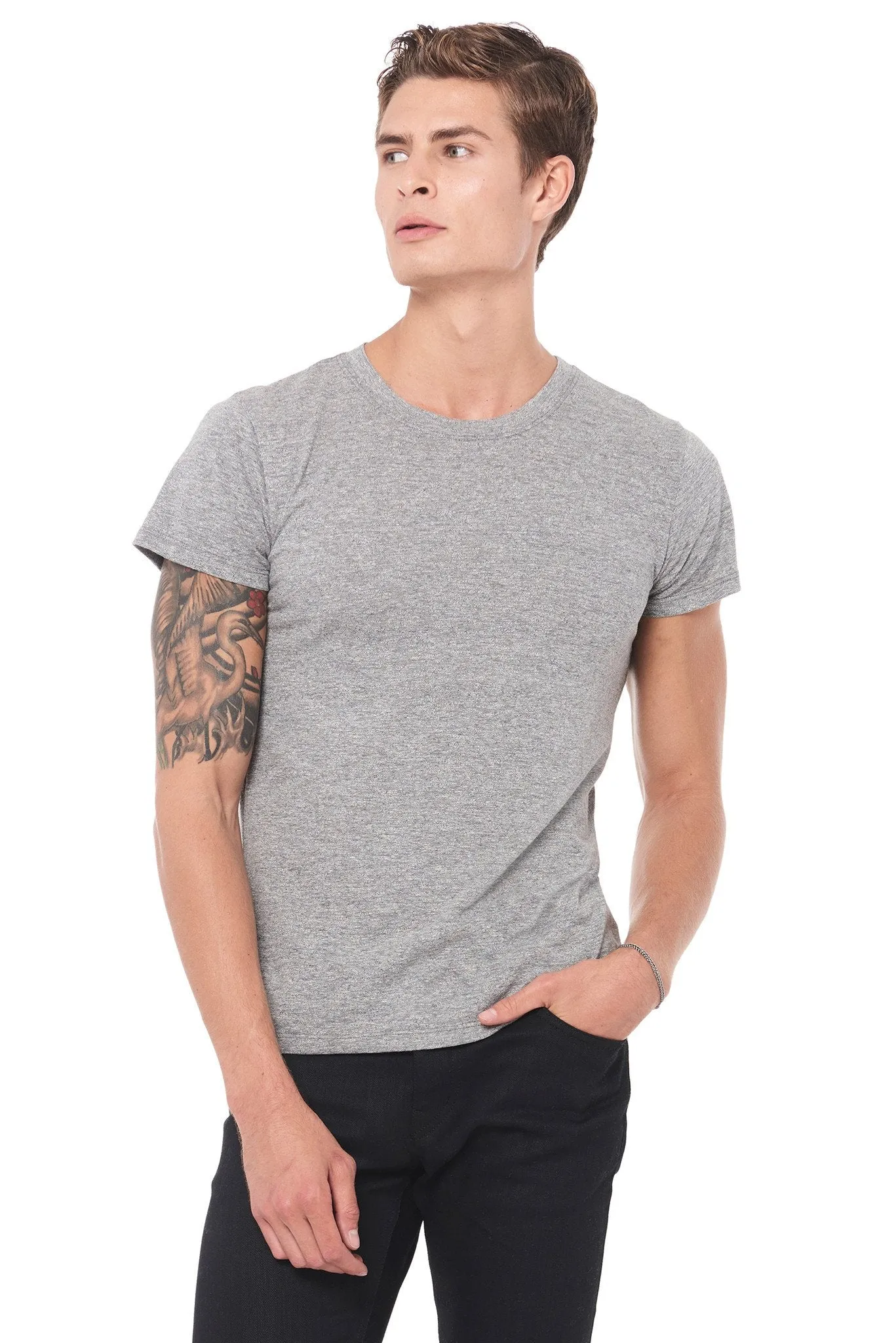 Men's Novelty Texture Crew Neck Tee