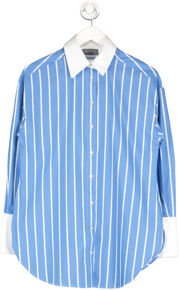 Mint Velvet Blue Striped Shirt UK S