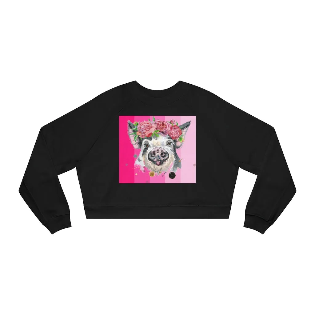 Missy Piggy Cropped Fleece Pullover