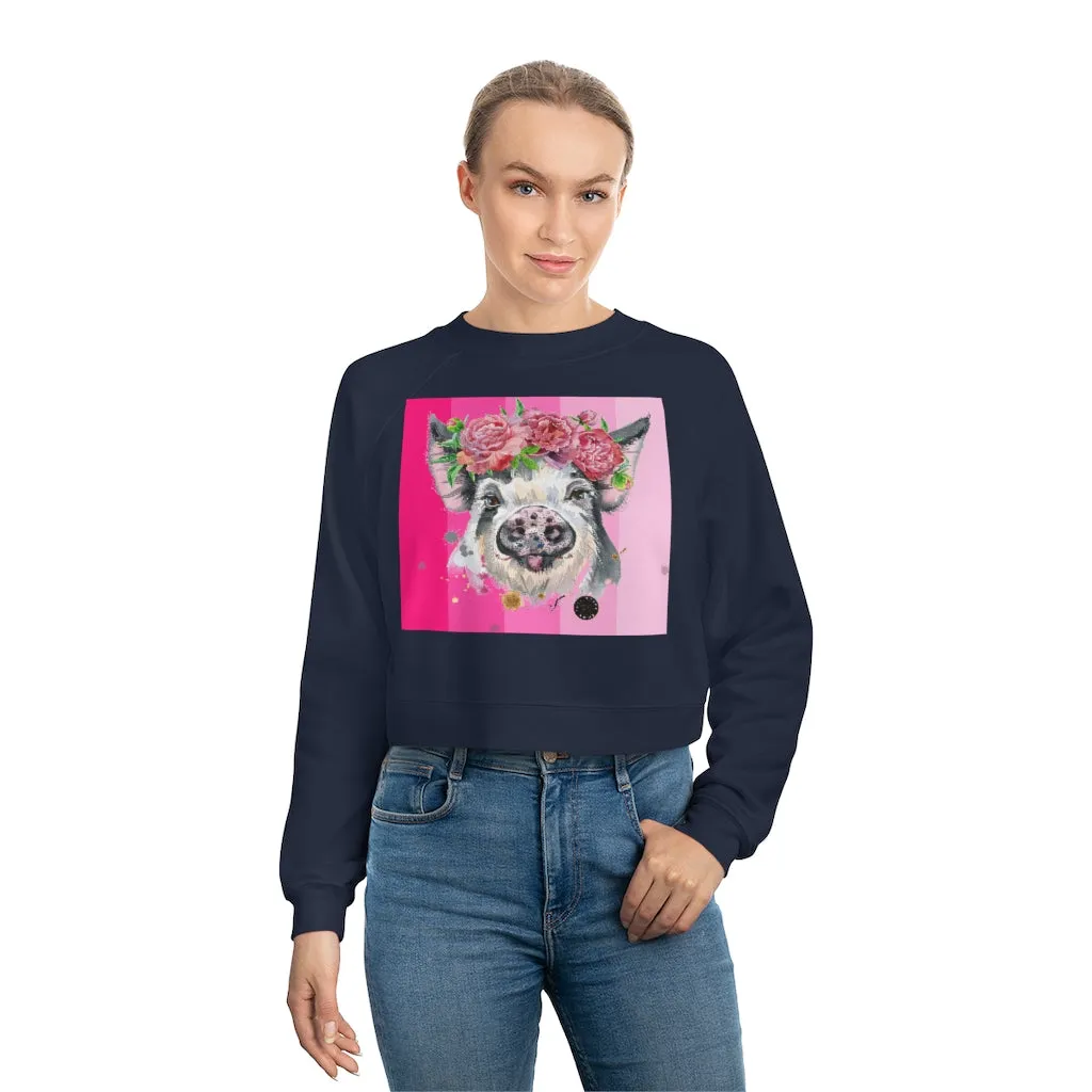 Missy Piggy Cropped Fleece Pullover