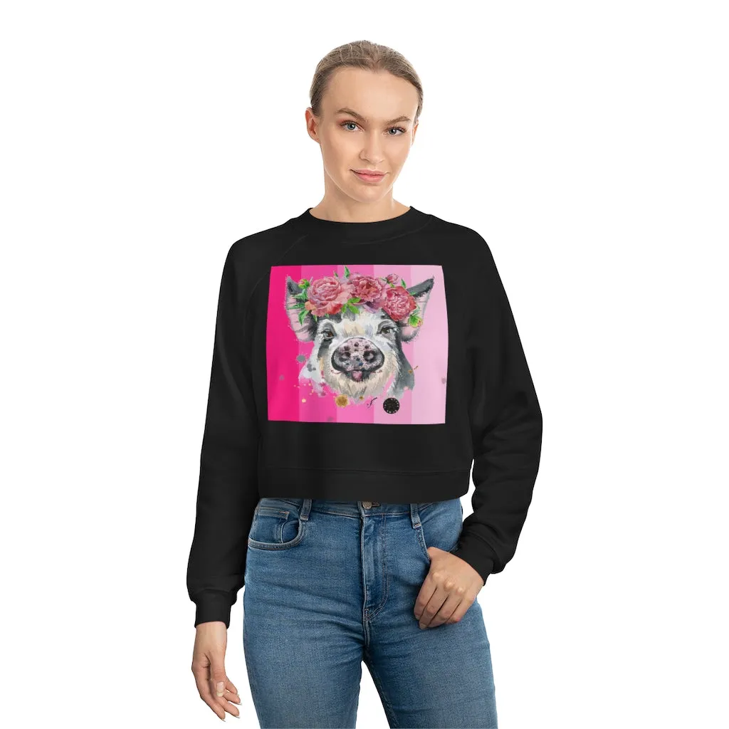 Missy Piggy Cropped Fleece Pullover