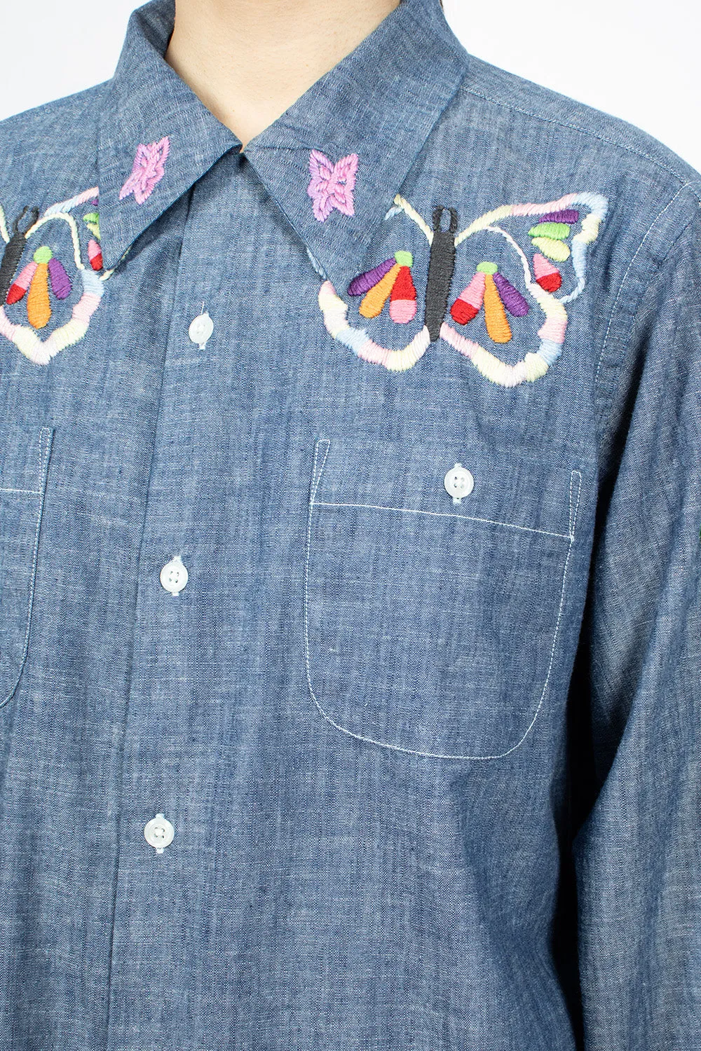 One-Up Shirt Chambray Embroidery