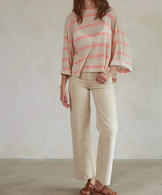 Only Poppy Pullover - Natural/Pink