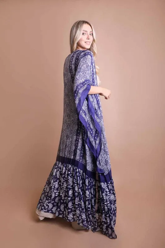 Paisley Tapestry Free Flow Kimono