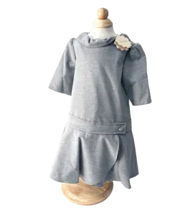 Patachou Grey Girls Drop Waist Dress BNWT 3 Years