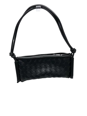 Public Desire The Tate Black Woven Knotted Handle Shoulder Bag One Size