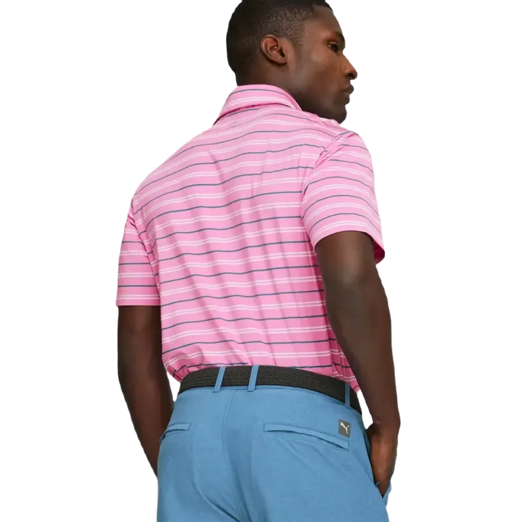 Puma MATTR Striper Golf Polo - Pink