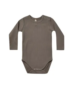 Ribbed Bodysuit –Charcoal