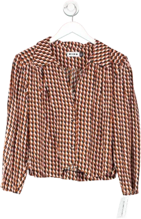 Rixo Orange Patterned Shirt UK L