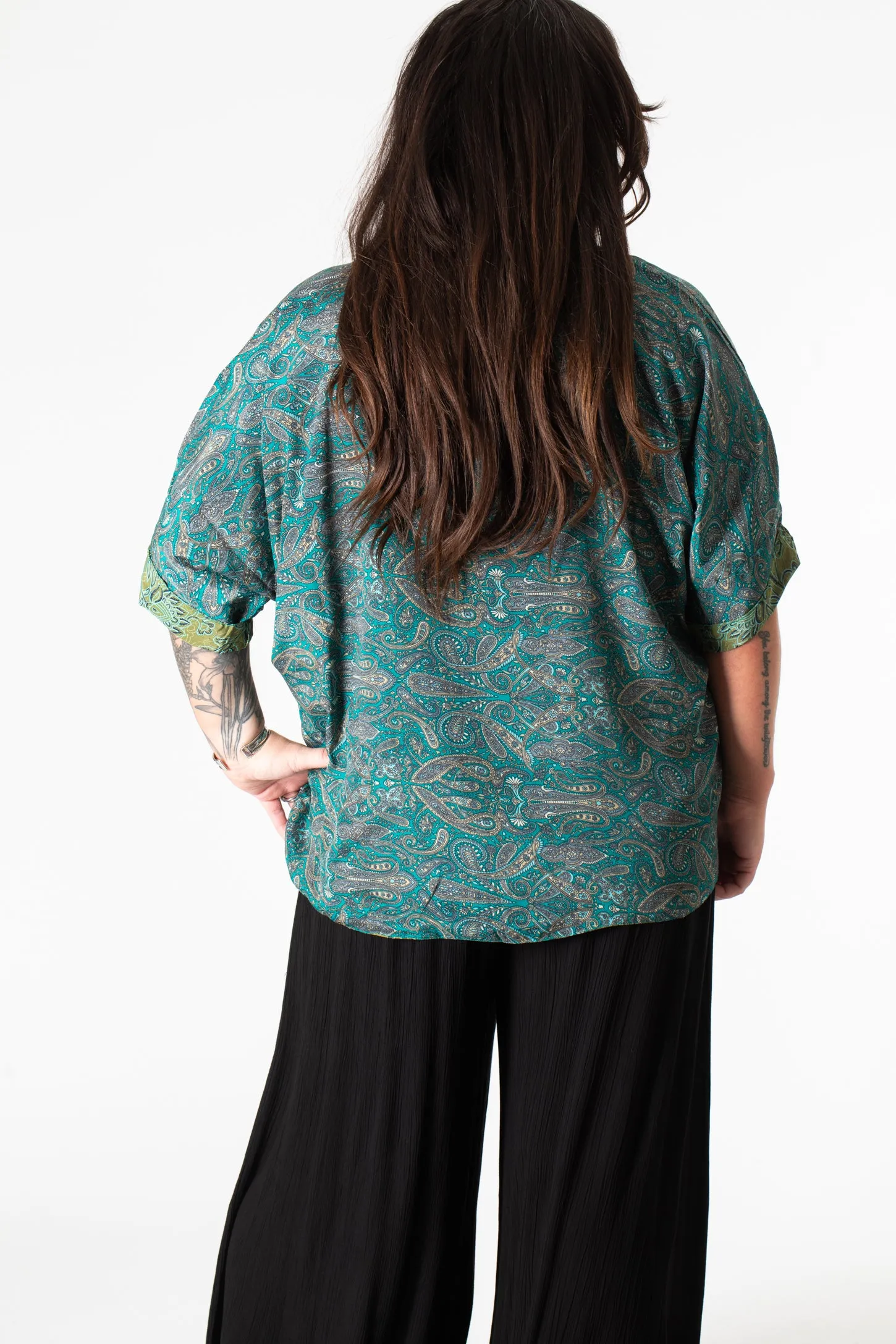 Sari Inspired Reversible Butterfly Top