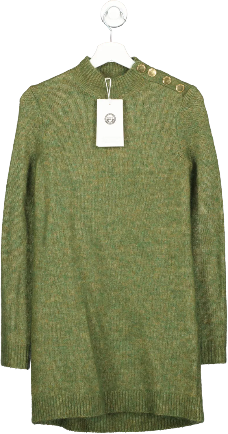 Sezane UK XS Green Polly Dress: Elegant and Versatile Green Robe for Women