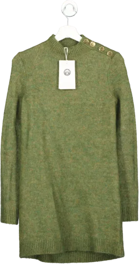 Sezane UK XS Green Polly Dress: Elegant and Versatile Green Robe for Women