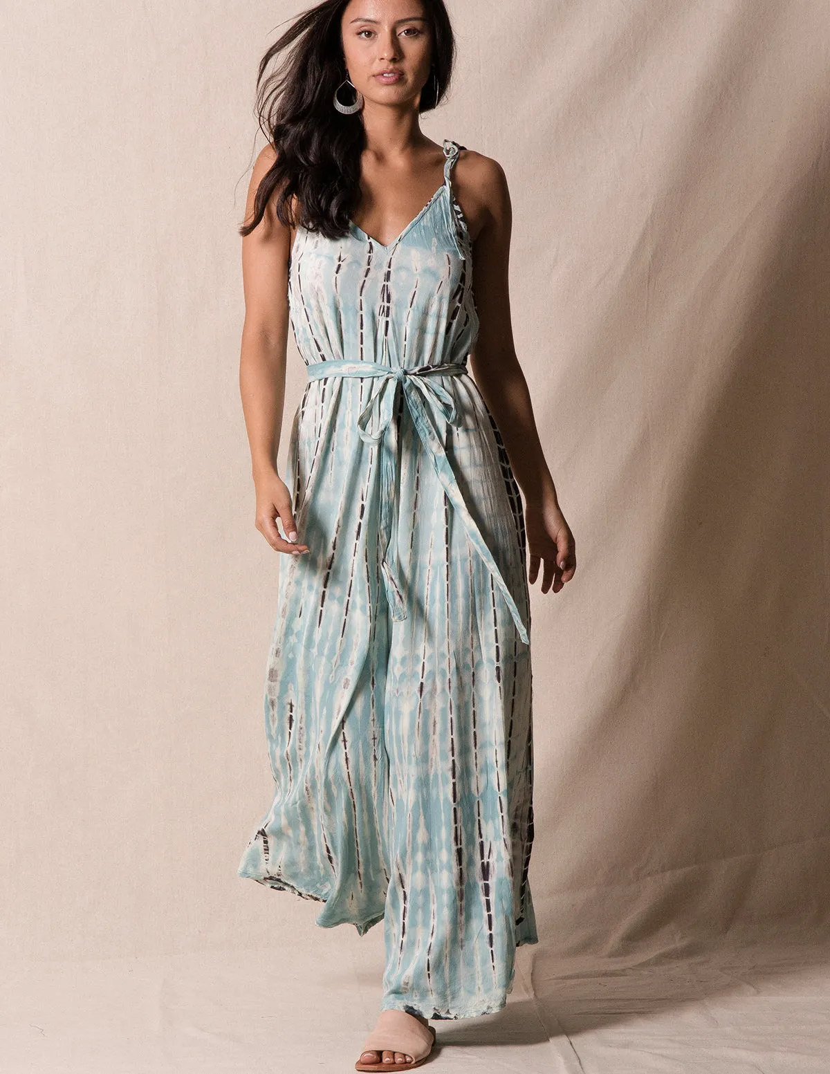 Shibori Tie-Dye Palazzo Jumpsuit