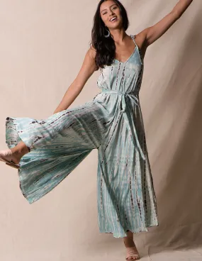 Shibori Tie-Dye Palazzo Jumpsuit