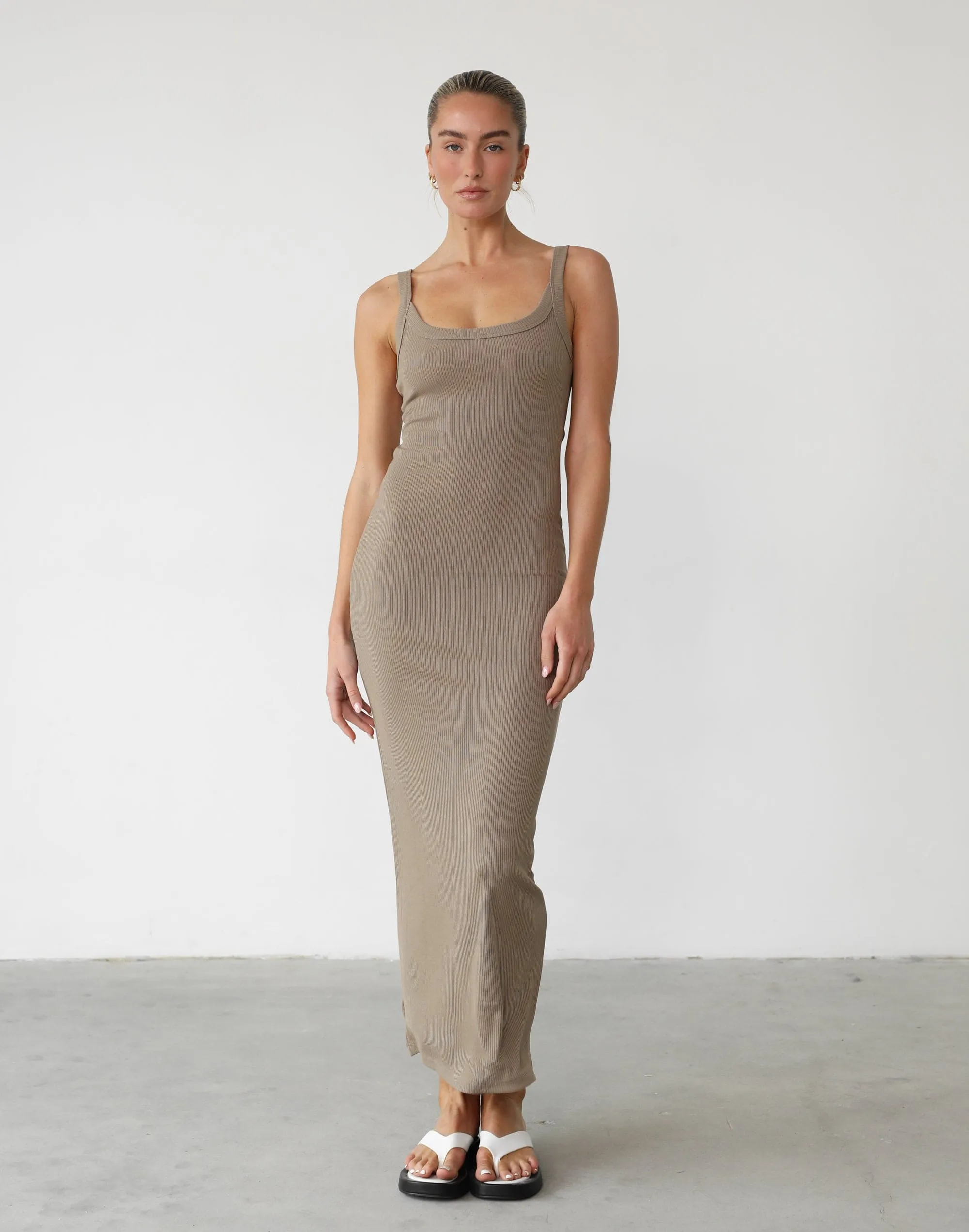 Skyler Maxi Dress (Latte)