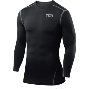 TCA Pro Performance Mens Long Sleeve Compression Top - Black