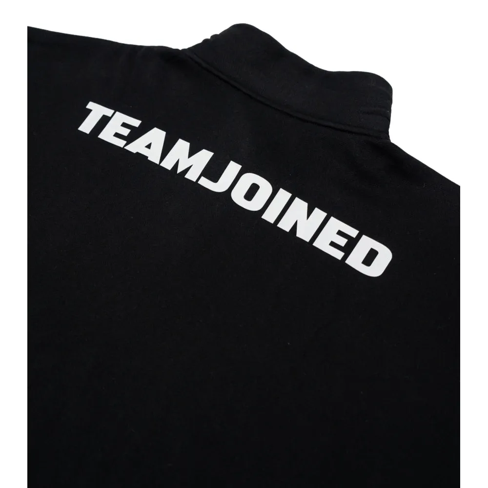 TEAMJOINED JOINED LOGO HALF-ZIP OVERSIZED SWEATSHIRT-BLACK