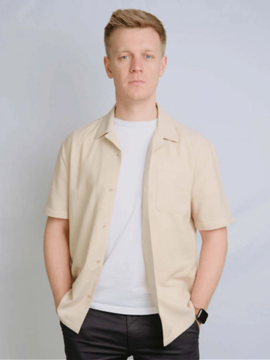 The Alexander 100% Recycled Shirt | Beige