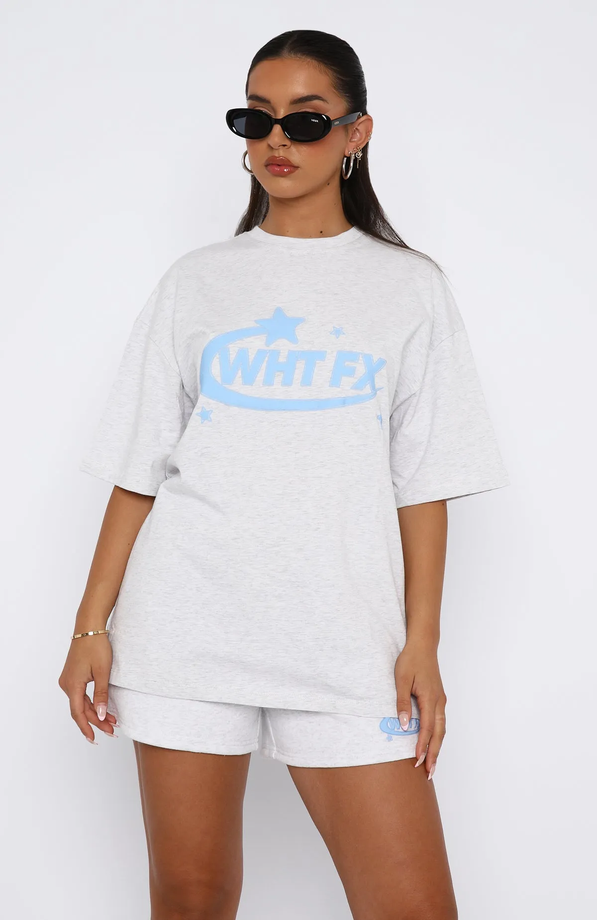 The Main Star Oversized Tee Grey Marle