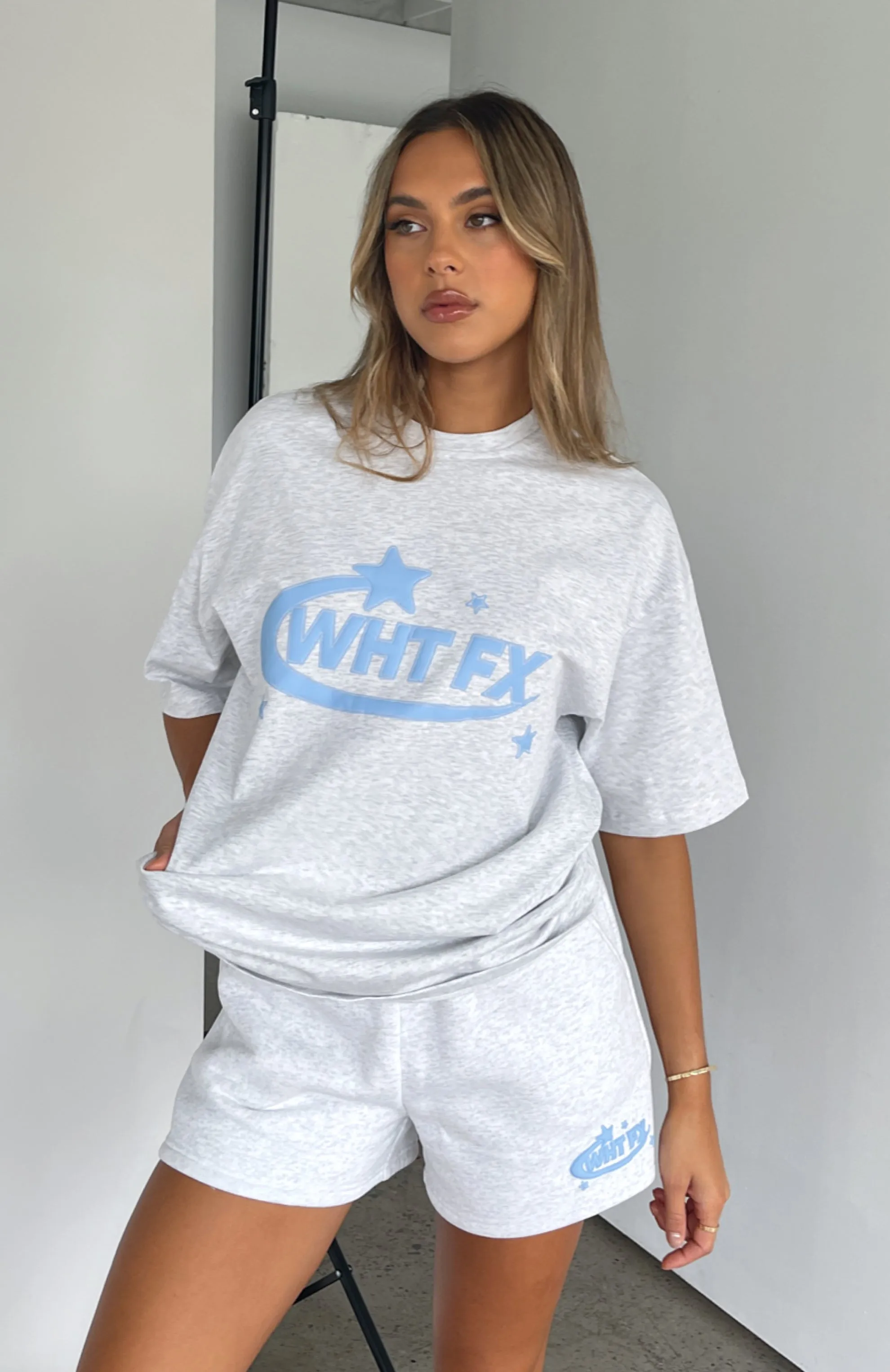 The Main Star Oversized Tee Grey Marle