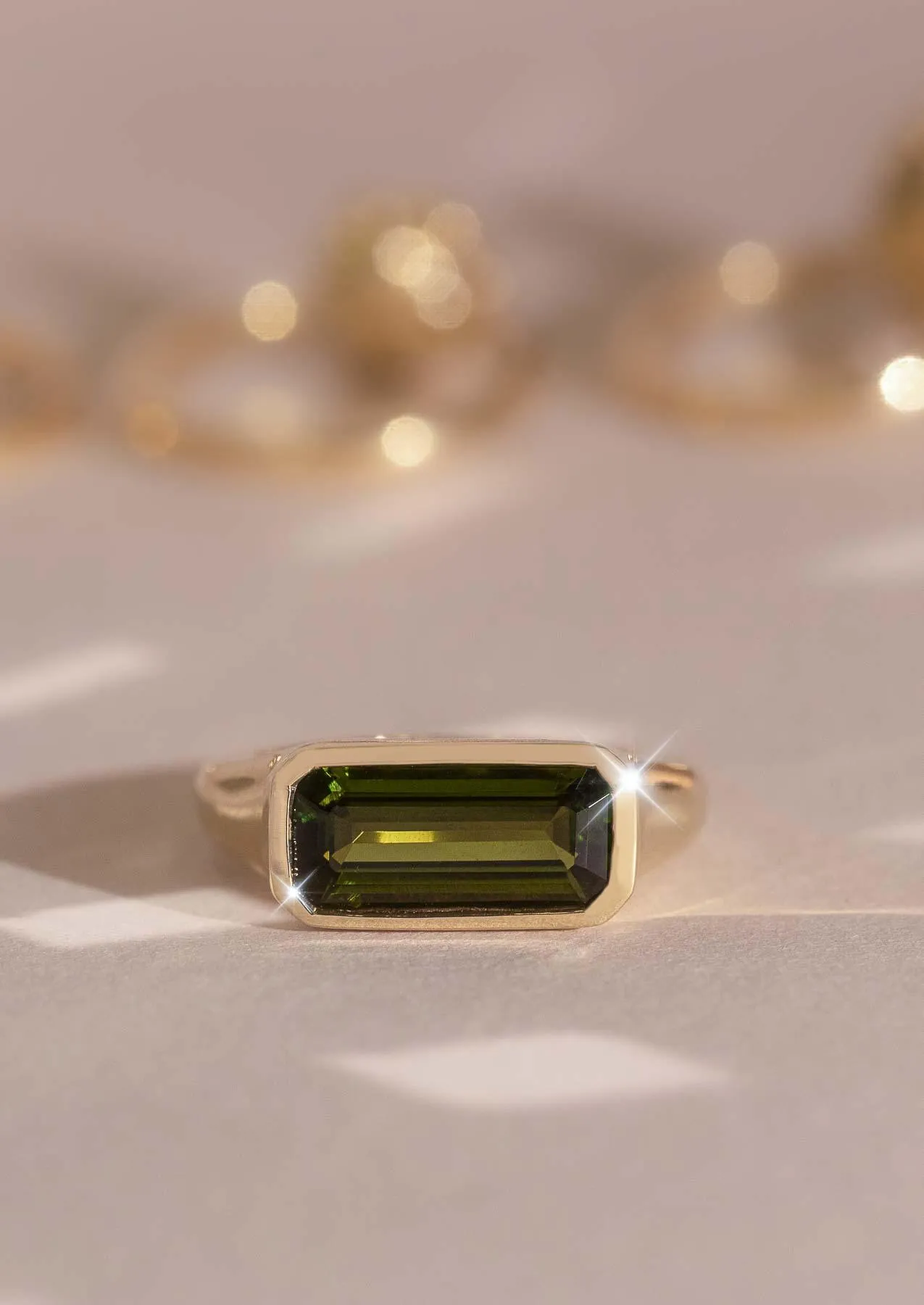 The Zara Ring with 6.32ct Emerald Tourmaline