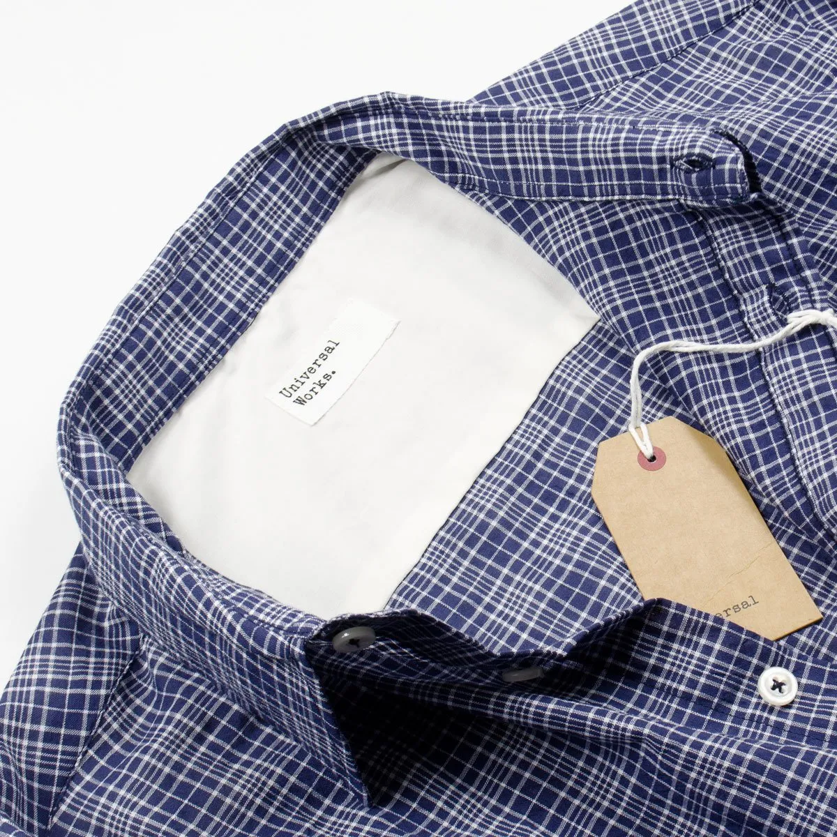 Universal Works - Standard Shirt Alex Fine Check - Navy