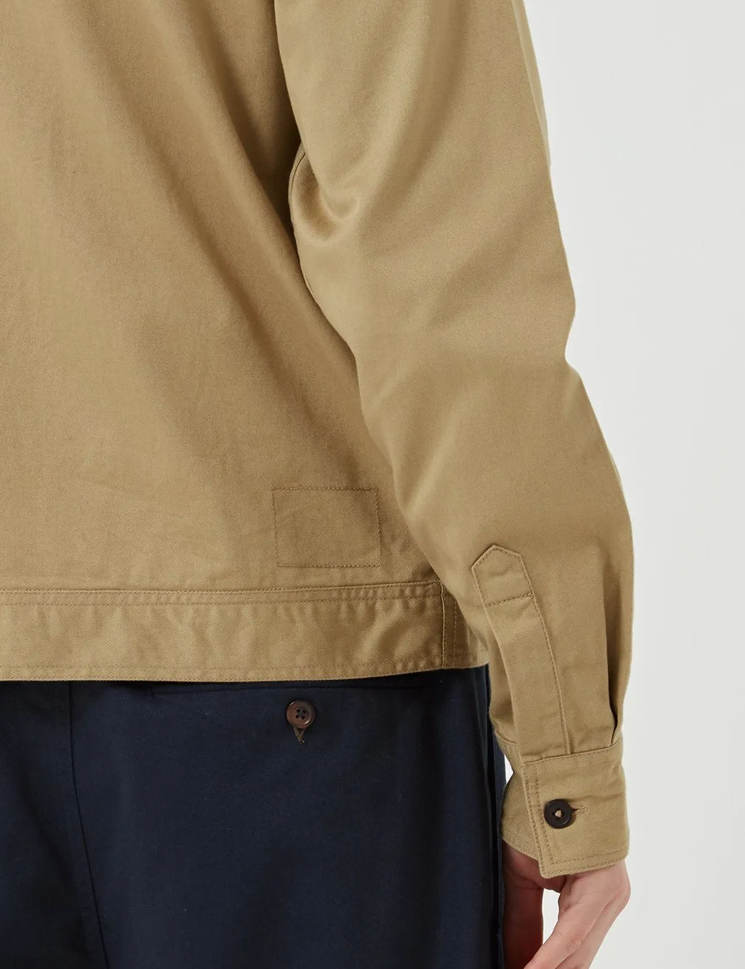 Universal Works Twill Zip Uniform Shirt - Sand