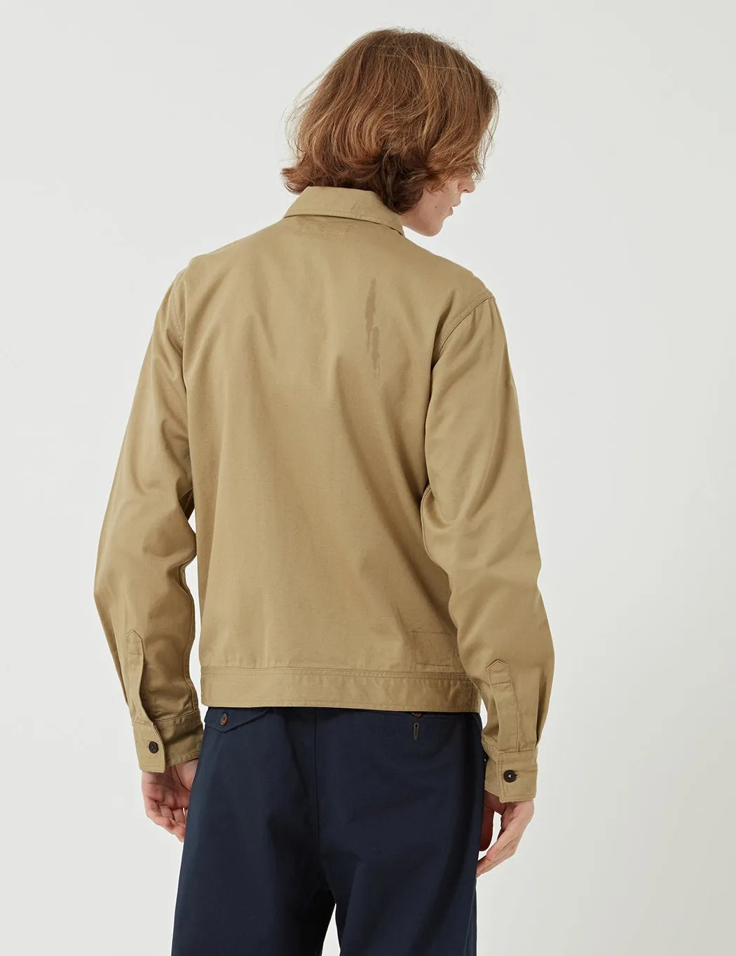 Universal Works Twill Zip Uniform Shirt - Sand