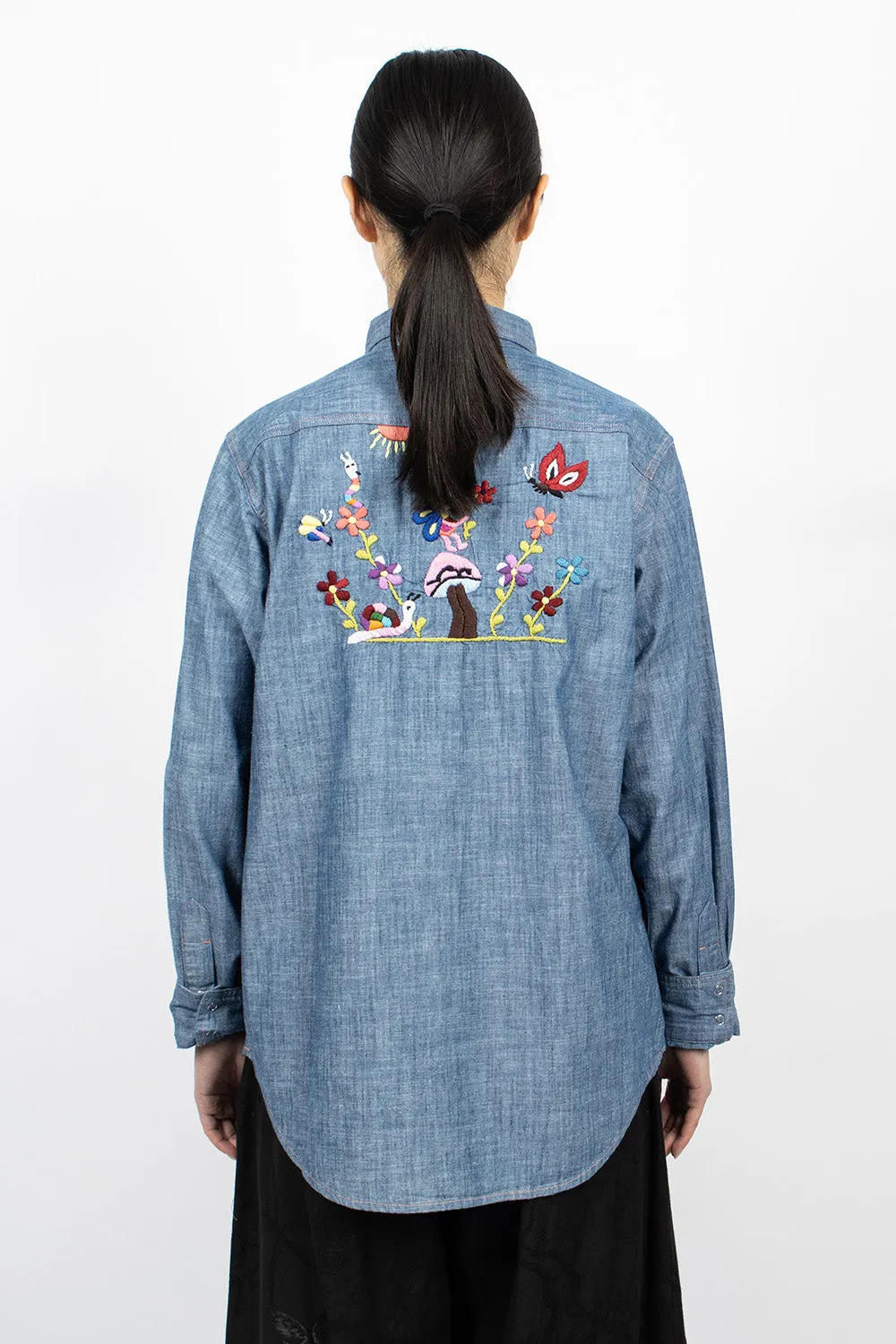 Western Shirt Chambray Embroidery