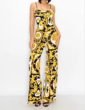 WOMAN RENAISSANCE PRINTED JUMPSUIT