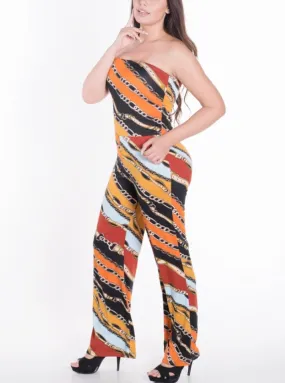 YELLOW ABSTRACT JUMPSUIT