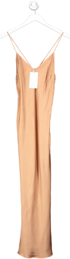 ZARA Brown Satin Dress UK M